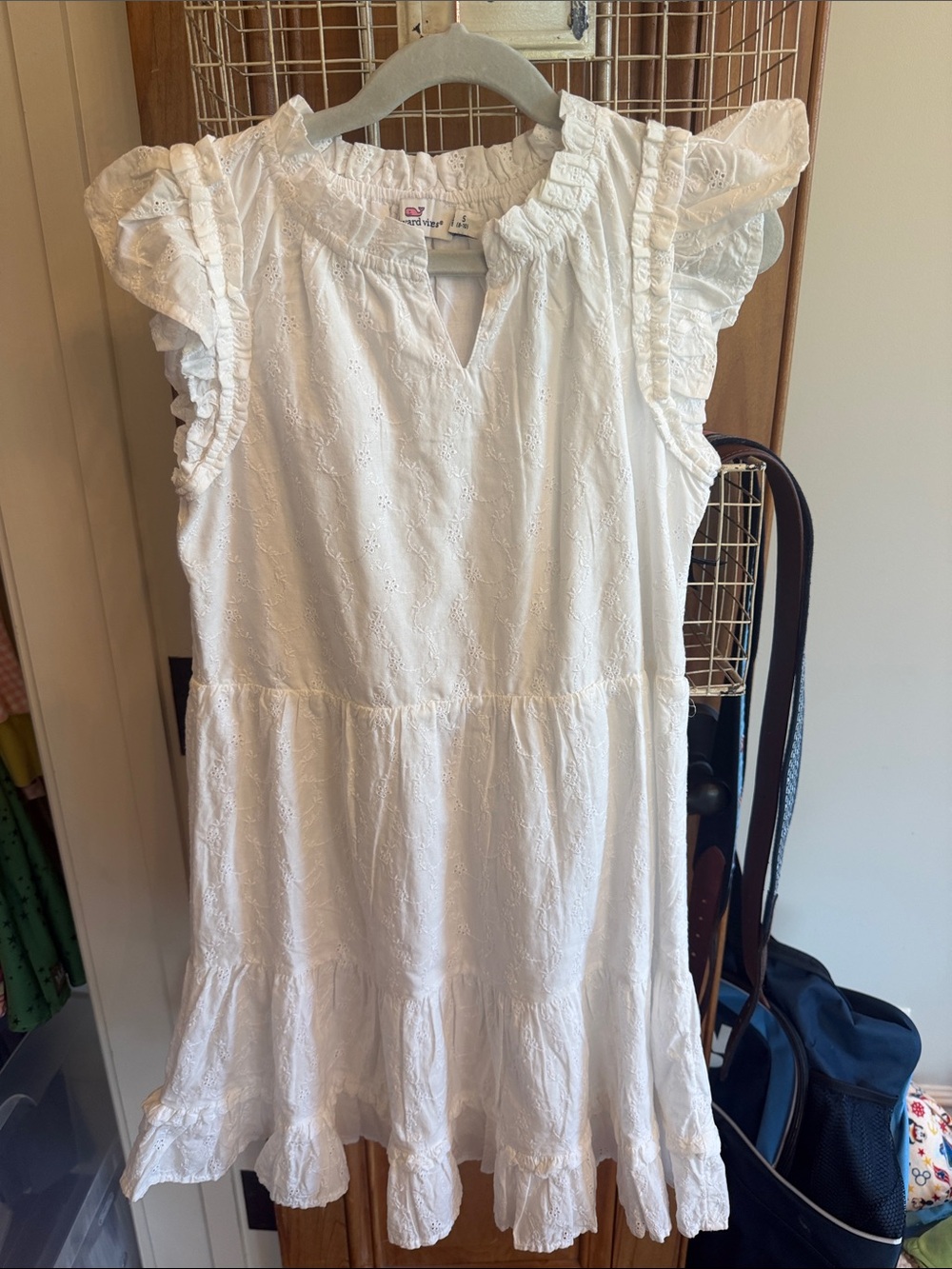 Vineyard Vines White Eyelet Ruffle Sundress